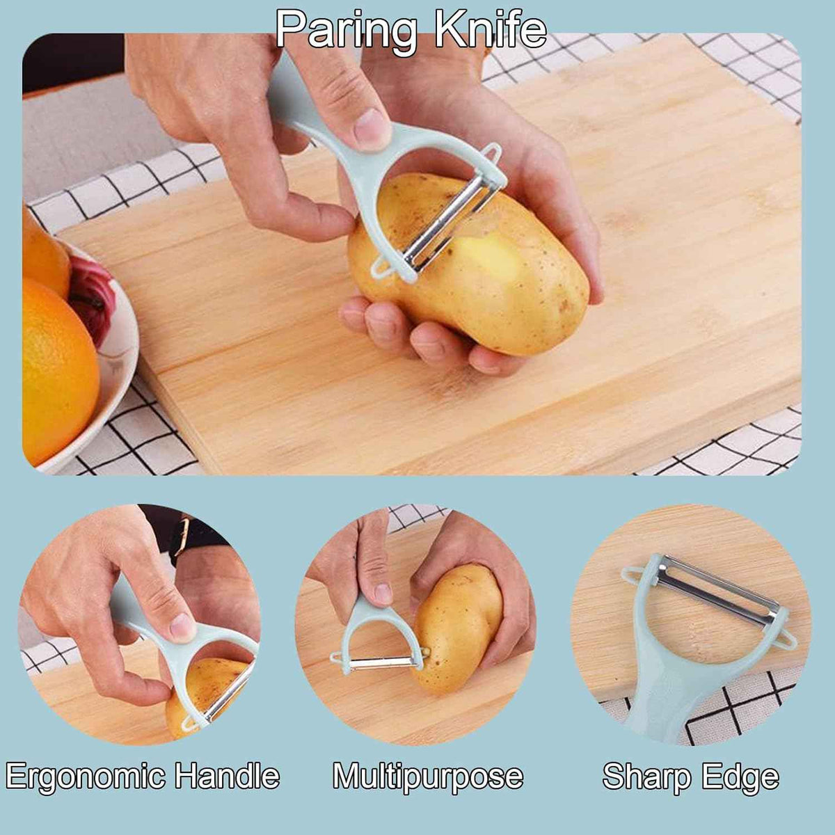 Magicorange Travel Cutting Board Set, 4 Pcs Portable Mini Camping Knife Set