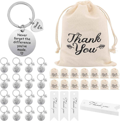 NICEMOVIC 45 Pcs Employee Thank You Gifts Bulk, Appreciation Gifts Bulk with Drawstring Bag & Card for Coworkers Teacher