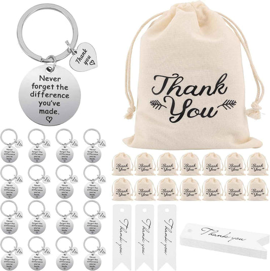 NICEMOVIC 45 Pcs Employee Thank You Gifts Bulk, Appreciation Gifts Bulk with Drawstring Bag & Card for Coworkers Teacher