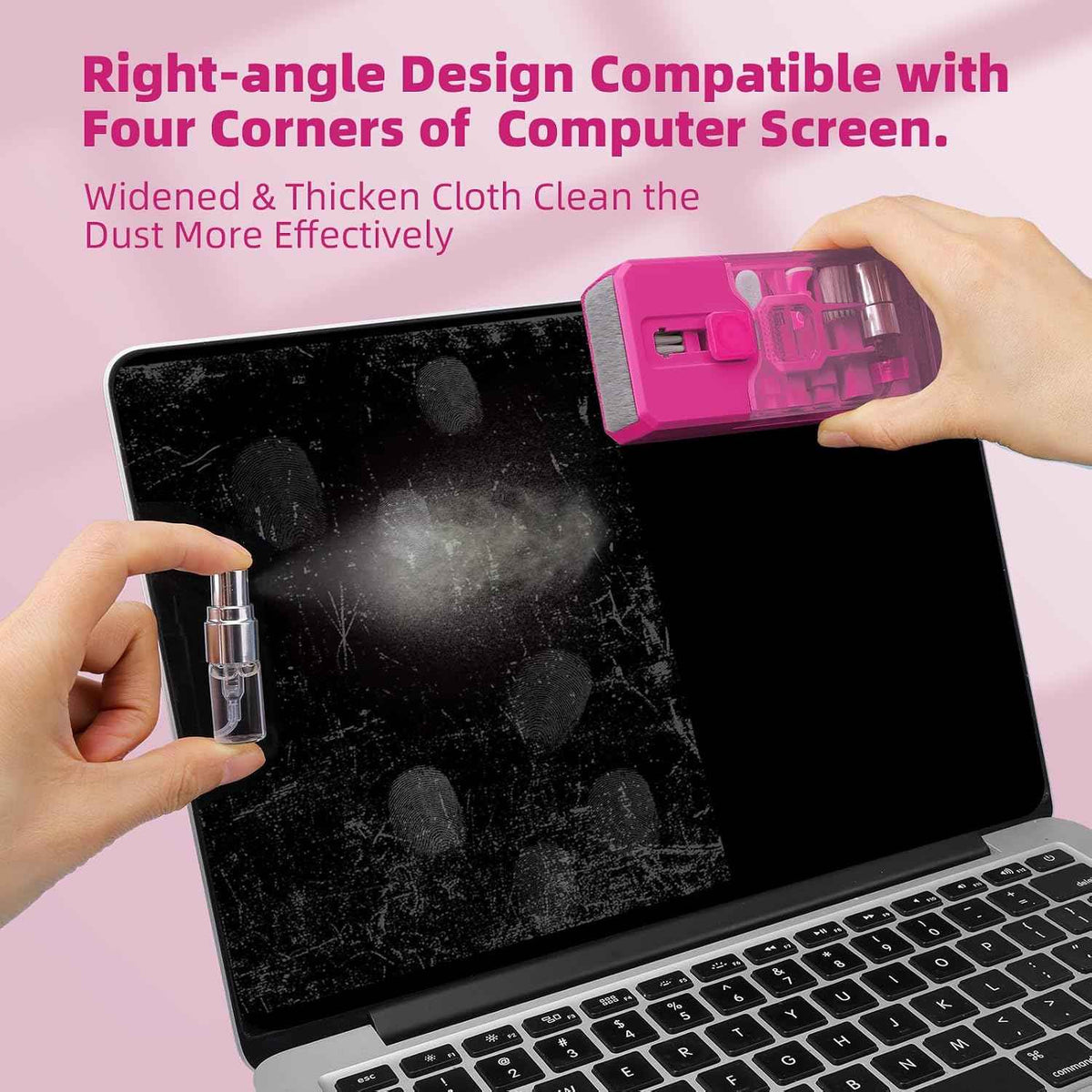 Keyboard Cleaner & Laptop Cleaning Kit, All-in-1 for Computer PC, HotPink