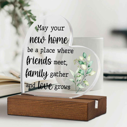 House Warming Ideas Gift for Women Couple Men Friends, Housewarming for New Home, Closing Gifts for Home Buyers, Homeowners Desk Decor Acrylic Sign Plaque XA329