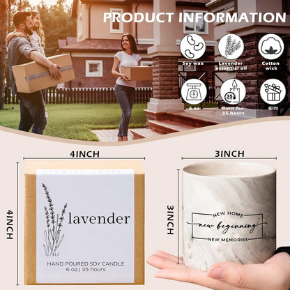 Freejac House Warming Gifts New Home Housewarming Gift for Women Men Friend New Home Gift Ideas New Homeowner Gifts House Warming Decoration Party Decor Porcelain Ceramics Scented Candle