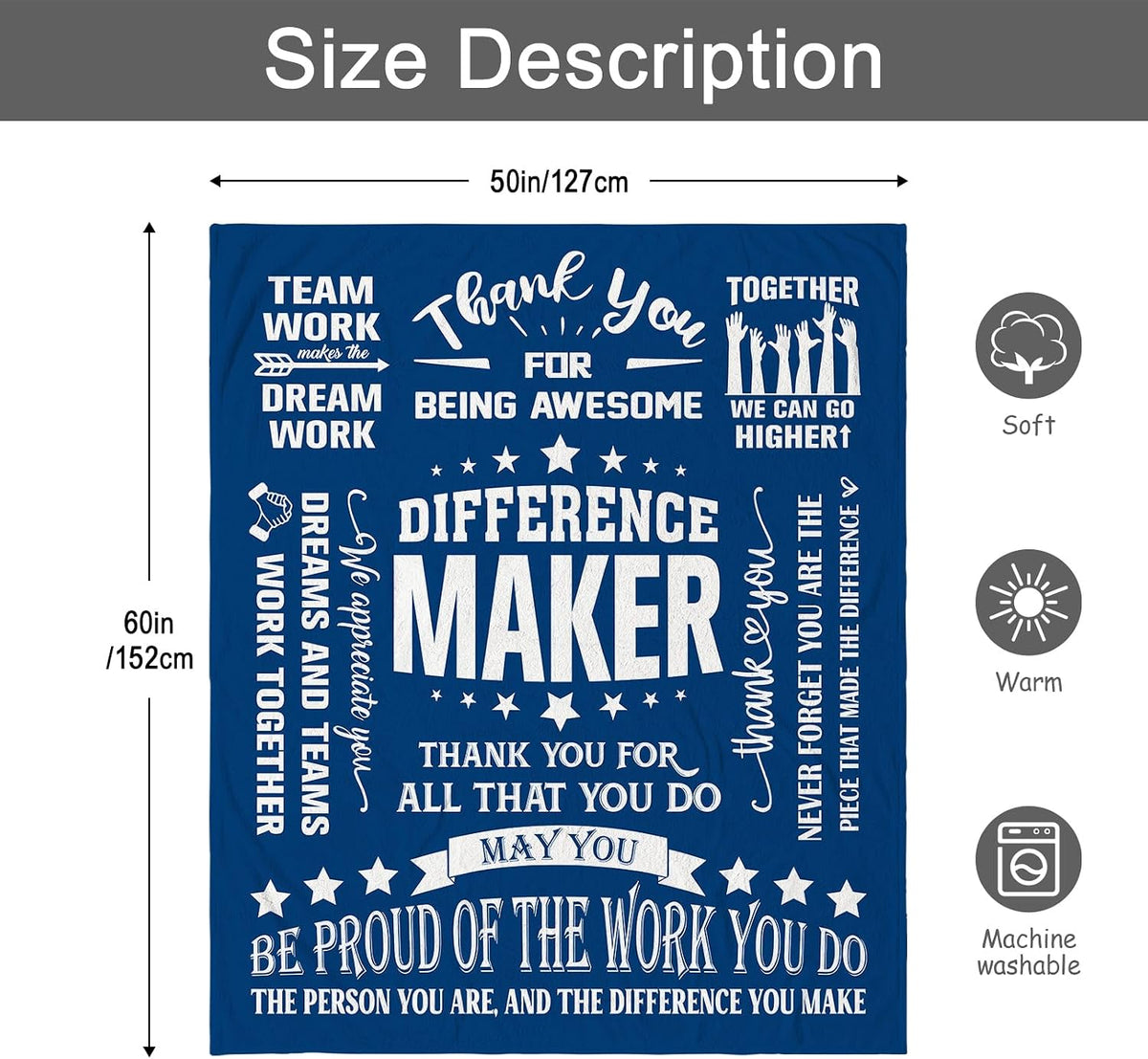 Men's Employee Appreciation Throw Blanket