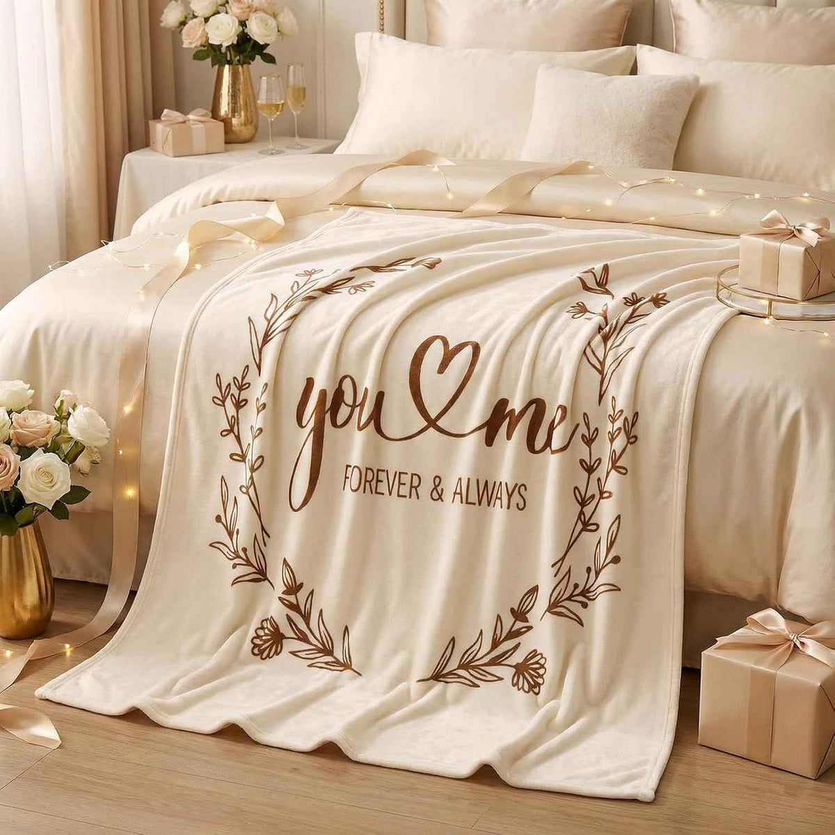 Couples Wedding & Anniversary Throw Blanket