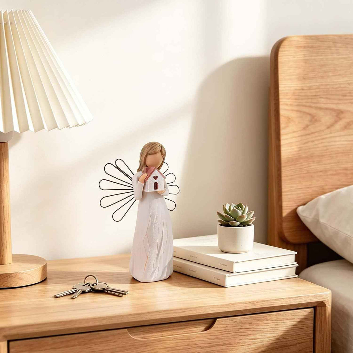 Cuayaes Housewarming Gifts New Home Guardian Angel Figurines for Women | Ideas House Warming Gifts for New Homeowner, Friend, First Time Home Buyers Presents, Housewarming Decorations Essentials
