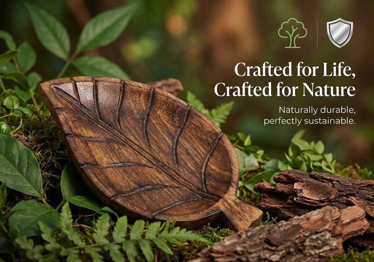 Hand-Carved Floral Wooden Jewelry Box