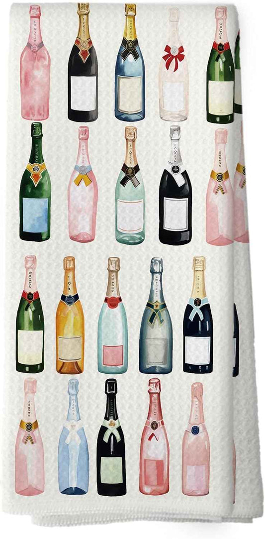Bar Cart Accessories Kitchen Towels, Bar Cart Decor, Champagne Accessories Bathroom Decor, Hostess Gifts for Women, Cocktail Gift Bachelorettes Decorative Tea Dish Towels 16x24 Inch