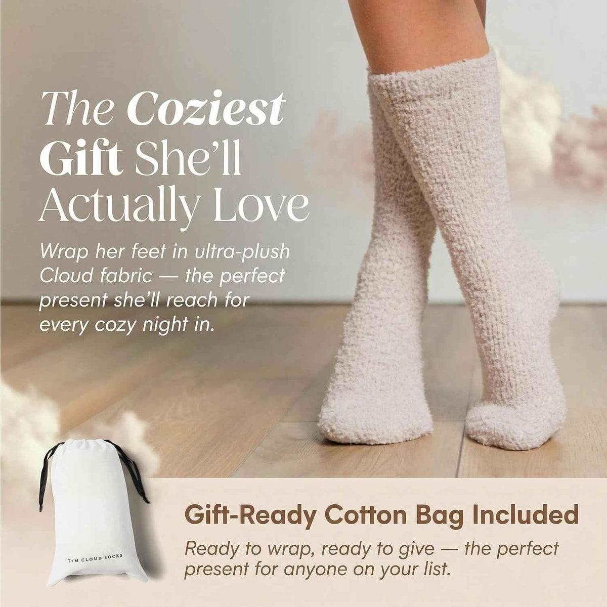 Unboxme Gifts Warm & Cozy Ultra-Luxe Cloud Sock, Gift for Women & Men