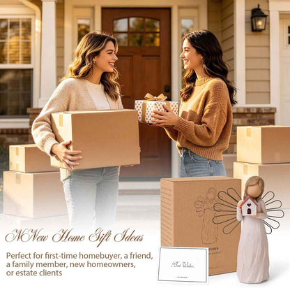 Cuayaes Housewarming Gifts New Home Guardian Angel Figurines for Women | Ideas House Warming Gifts for New Homeowner, Friend, First Time Home Buyers Presents, Housewarming Decorations Essentials