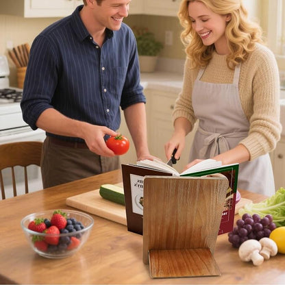 Adjustable Wood Cookbook Stand - Field & Blessing
