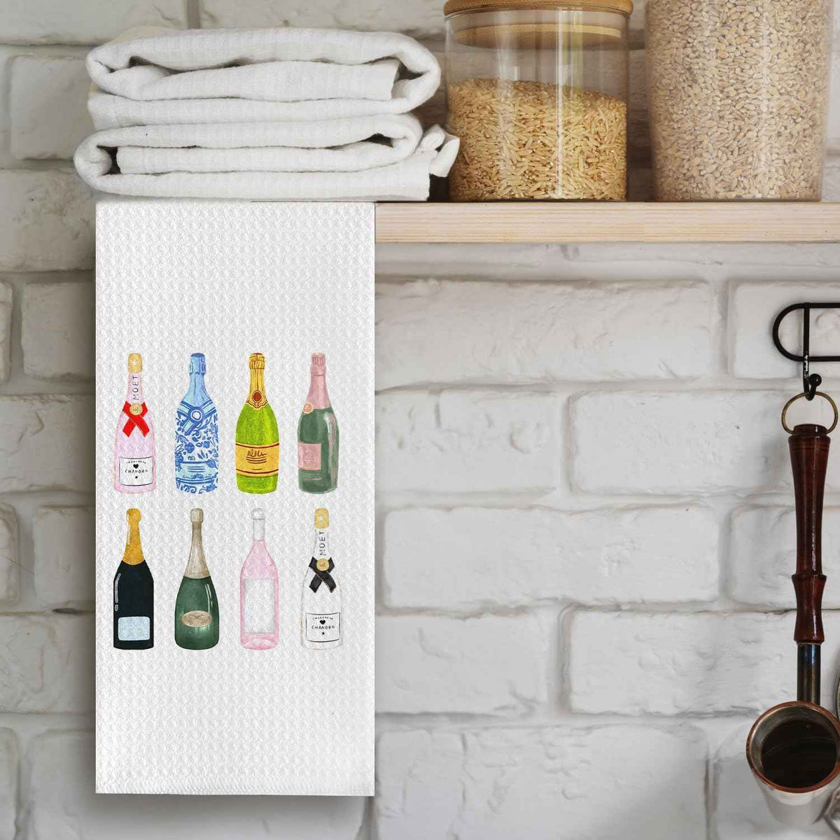 Hostess Gifts,Bar Cart Decor,Champagne Lovers Gifts for Women Kitchen Towels,Bar Cart AccessoriesTowels for Kitchen Bathroom Decor 16 X 24