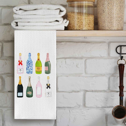 Hostess Gifts,Bar Cart Decor,Champagne Lovers Gifts for Women Kitchen Towels,Bar Cart AccessoriesTowels for Kitchen Bathroom Decor 16 X 24
