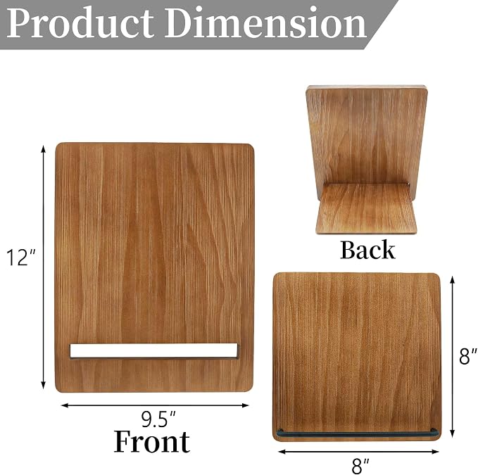 Adjustable Wood Cookbook Stand - Field & Blessing