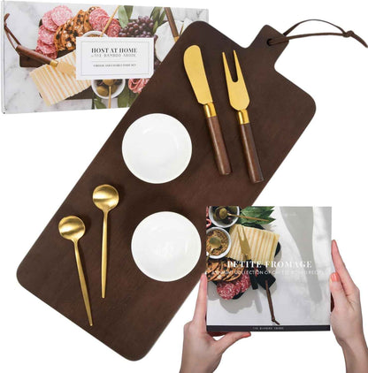 Charcuterie Boards Gift Set | Charcuterie Board Set, Brown WoodCheese Board Set - Unique for Mom - House Warming Gifts New Home, Wedding Gifts for Couple