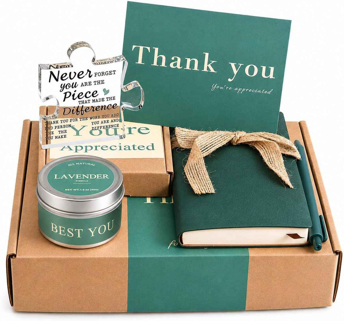 Employee Appreciation Gifts for Coworkers, Thank You Gift Box, Gift Set | 6 Pcs Thank You Gift Basket, Appreciation Gift Box for Men Boss Mentor Team Leaders, Farewell Gifts