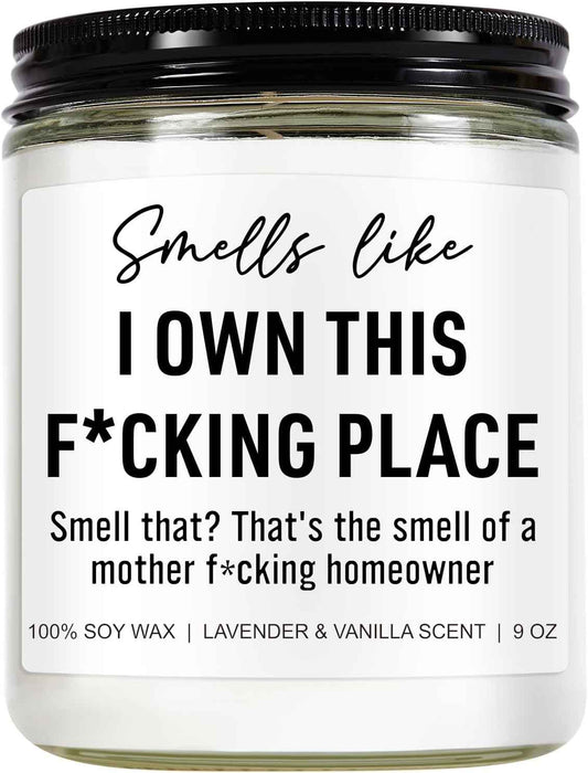 Younift Funny Scented Candle, House Warming Gifts New Home, Housewarming Gifts for Women, Men, Couple, New Homeowner - First Apartment Essentials - Closing Presents for Home Buyers - 9 oz