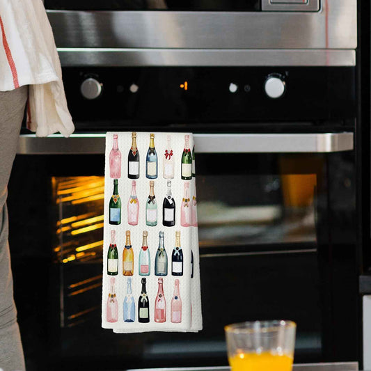 Bar Cart Accessories Kitchen Towels, Bar Cart Decor, Champagne Accessories Bathroom Decor, Hostess Gifts for Women, Cocktail Gift Bachelorettes Decorative Tea Dish Towels 16x24 Inch