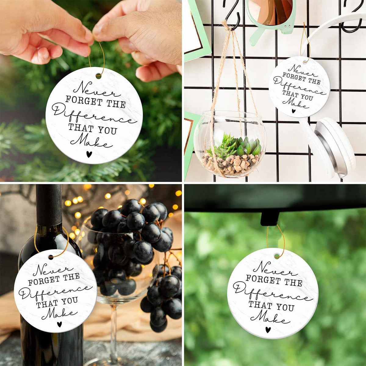 ZAGKOO Thank You Gifts for Women Men - Ceramic Christmas Ornaments 2026 | Appreciation Gifts for Teachers, Nurses, Coworkers, Bosses and Friends, Gift-Ready Packaging with Elegant Box and Silk Bag