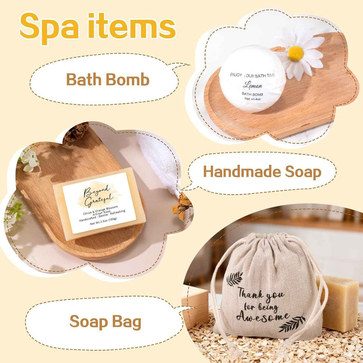 Thank You Gifts for Women, Appreciation Gift Box for Coworkers, Teachers, Nurses, Employee Appreciation Gifts w/ Notebook, Candle, Socks, Relaxation Thank You Spa Gift, Brown
