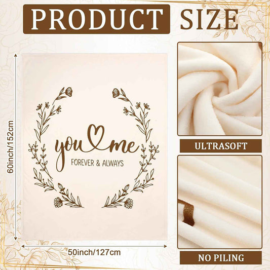 Couples Wedding & Anniversary Throw Blanket