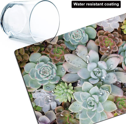 Small Mouse Pad Cute, Mini Mouse Pads for Wireless Mouse and Laptop, Travel Mousepad with Designs - Pretty Succulent, Portable Mousepads - 5.5 x 7 in, Computer Accessories for Women