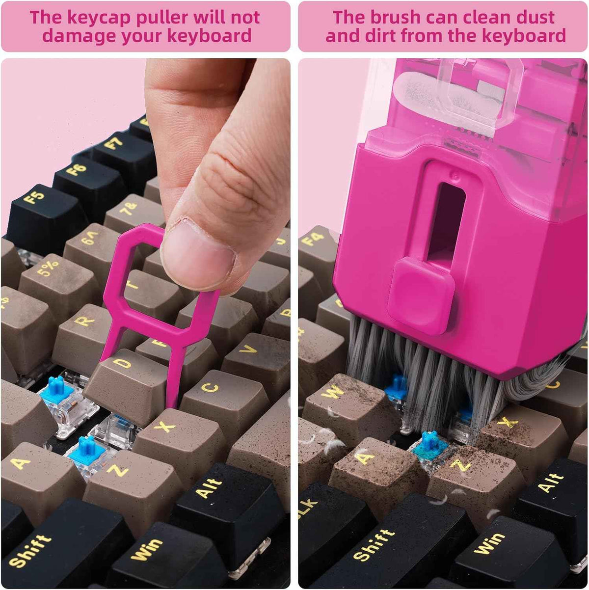 Keyboard Cleaner & Laptop Cleaning Kit, All-in-1 for Computer PC, HotPink