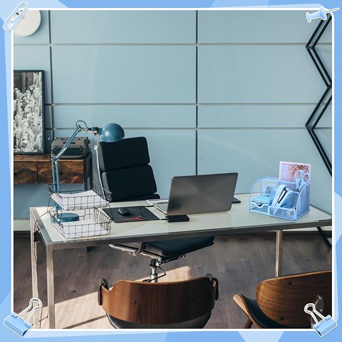 11-Piece Blue Desk Organizer Set - Field & Blessing