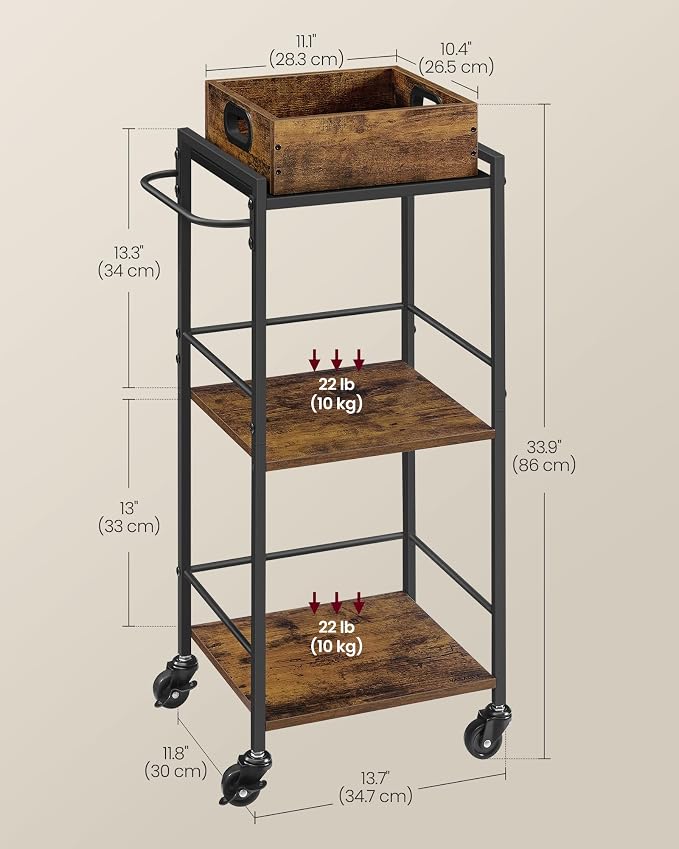 Three-Tier Kitchen Serving Cart - Field & Blessing