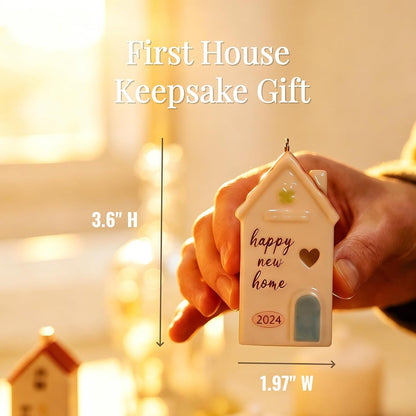 Home Sweet Home Keepsake – Housewarming Gift for Couples, Ceramic House Decor, First House Gift Idea, New Home Ornament