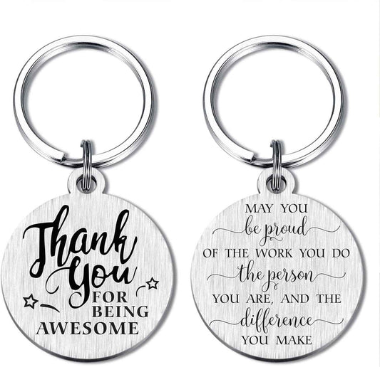 SOUSYOKYO Employee Coworker Staff Appreciation Gifts Keychain for Women Men Unique Thank You Work Anniversary Present