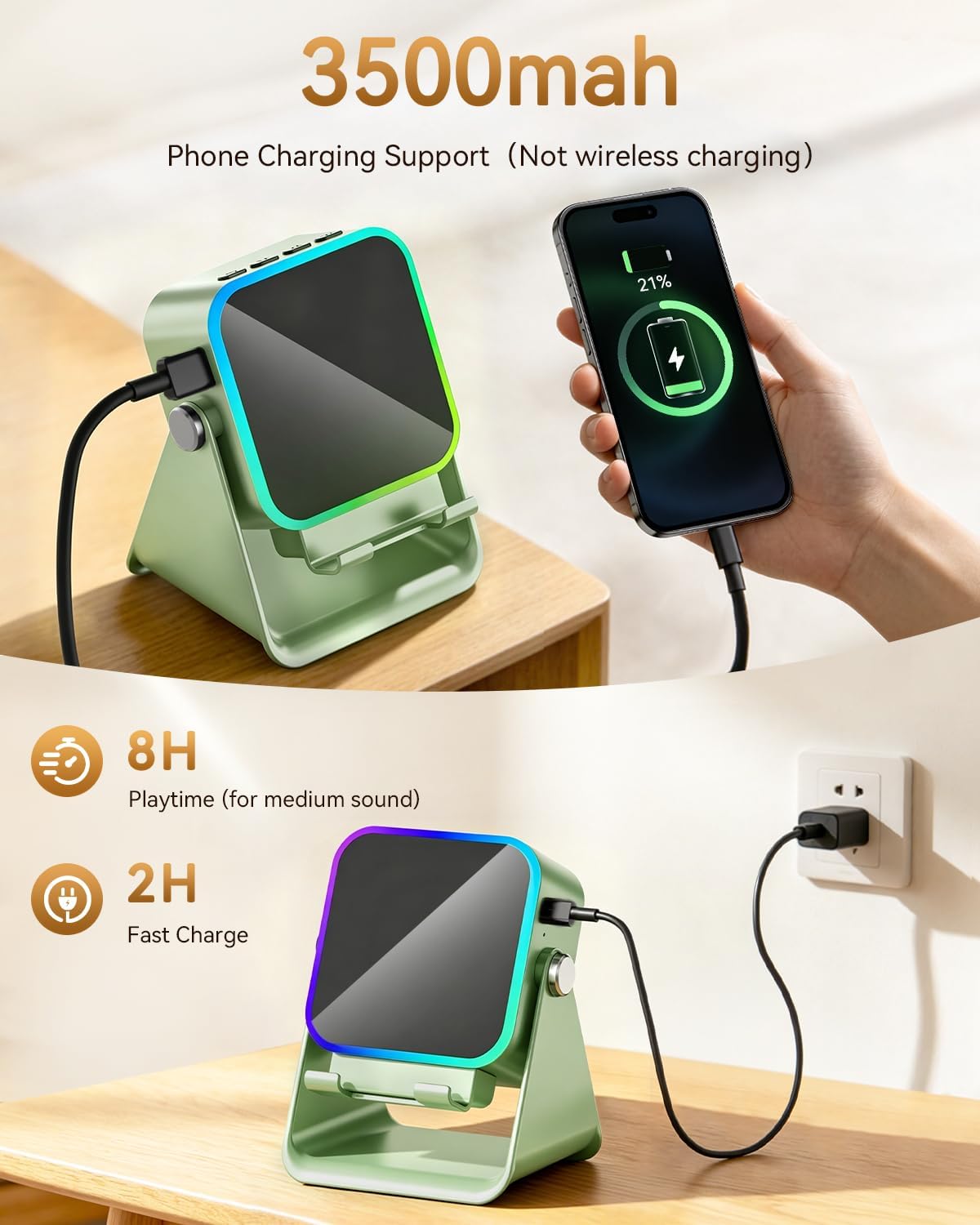 Gifts for Men Tech Gadgets Wireless Induction Speaker with Phone Stand