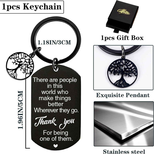 Thank You Gifts Appreciation Keychain - Employee Volunteer Appreciation Gift for Women Men, Teacher Nurse Coworkers Keychains