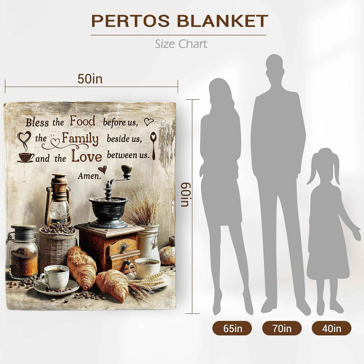 Vintage Coffee Throw Blanket