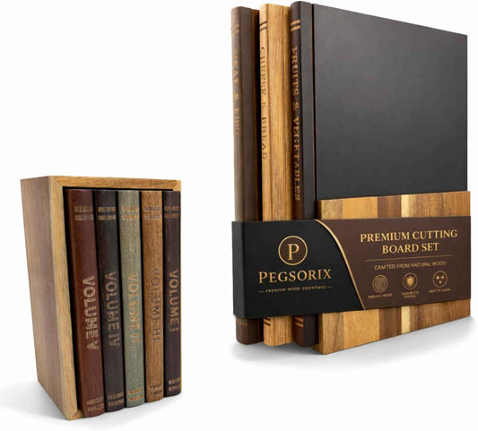 Acacia Kitchen Library Board & Coaster Gift Set