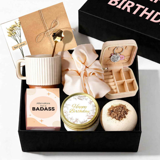 Happy Birthday Gift for Women，Birthday Box with Affirmation Cards | Birthday gift for Best Friend, Mom, Coworker - Unique Gift Perfect for 18th 30th 40th 50th 60th Birthday