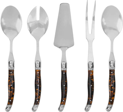 French Home 5-Piece Laguiole Tortoise Shell Hostess Set