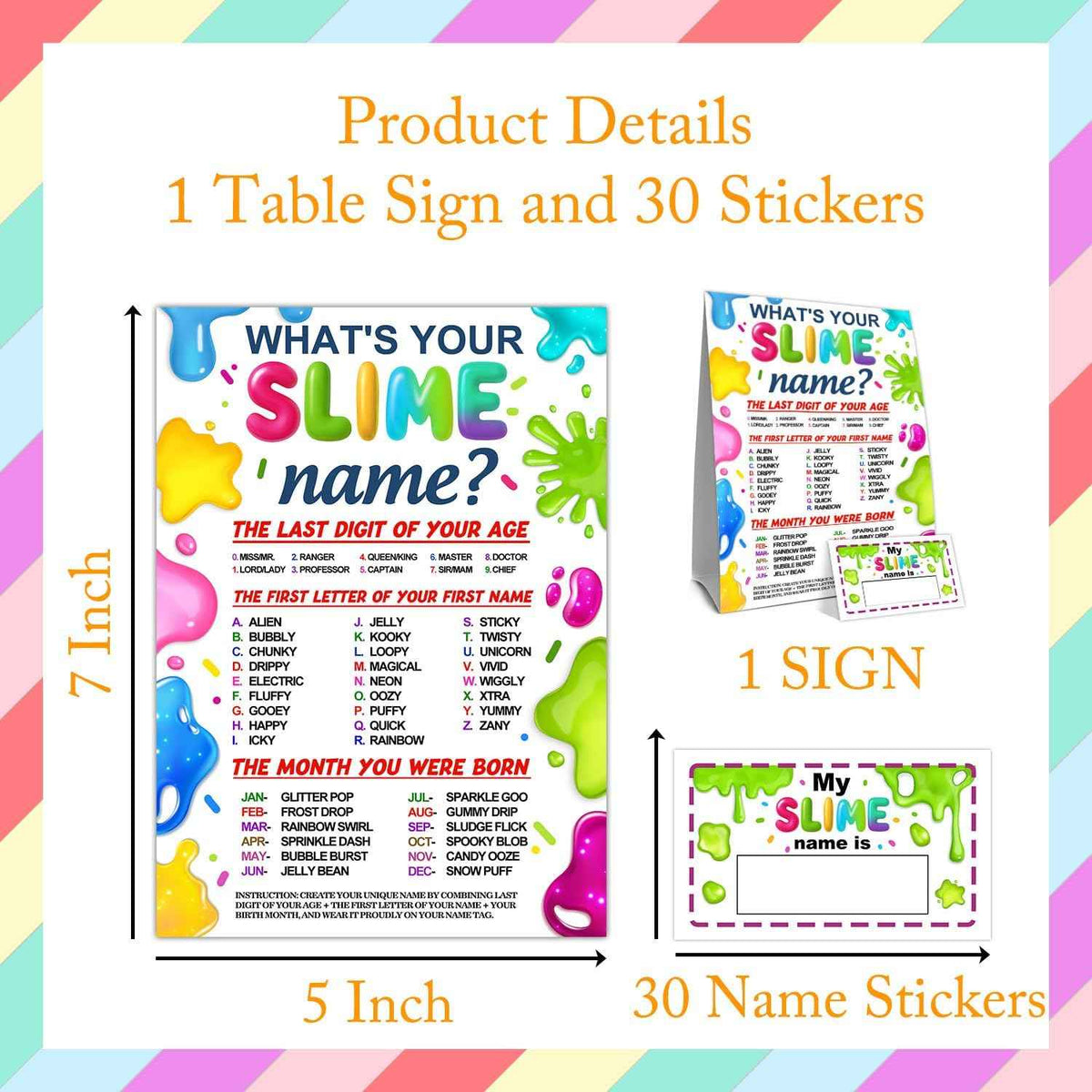 Birthday Party Activity Card Set, Fun Theme Party Decor with Name Sign and Decorative Stickers, Guest Interaction Table Decor for Adult Birthday Celebrations