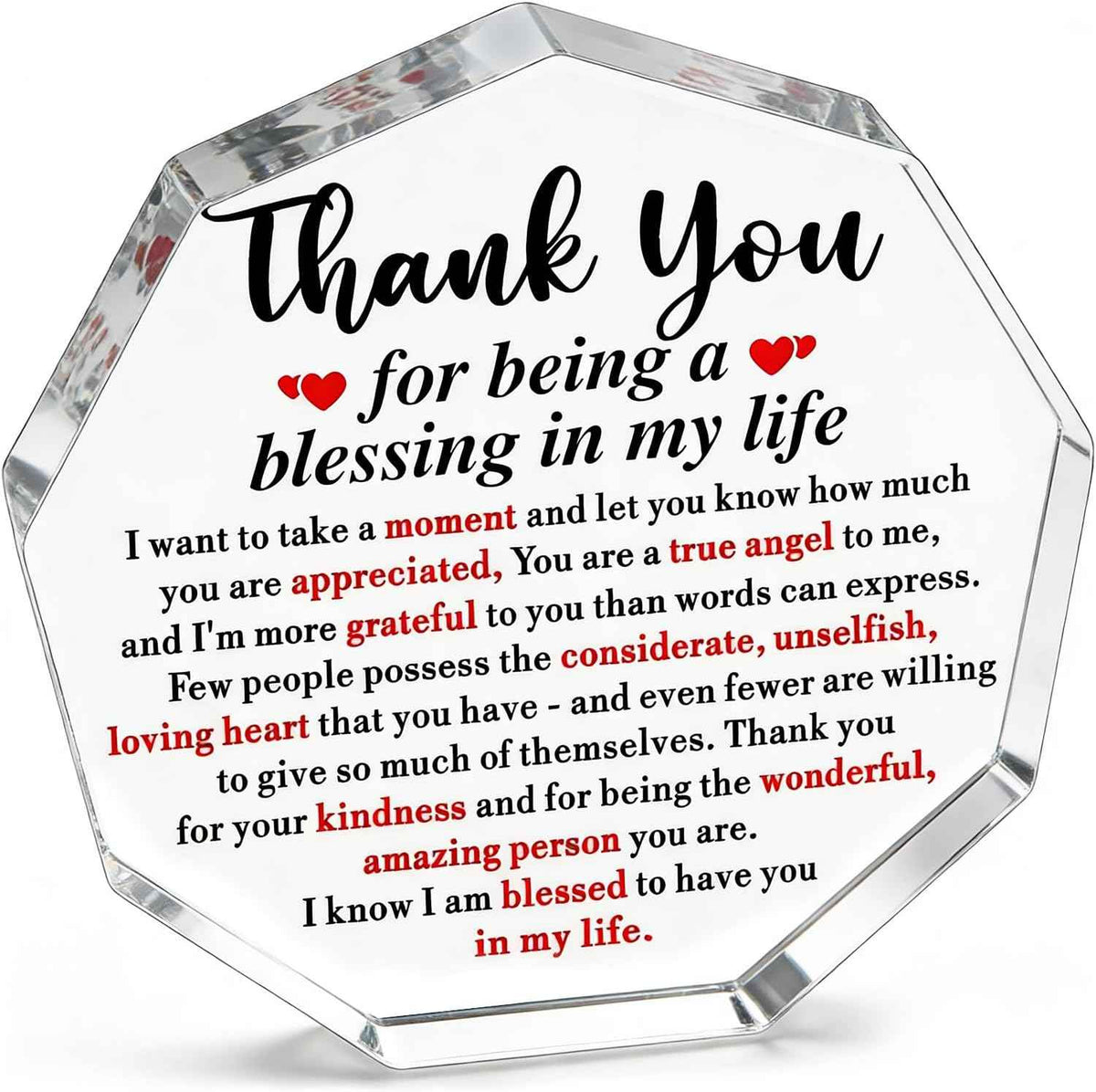 Thank You Gifts for Men Acrylic Plaque Home Office Decor | Appreciation Gift for Women Friends Coworkers Mentor Family Friend Present Ideal for Christmas Thanksgiving Day Birthday