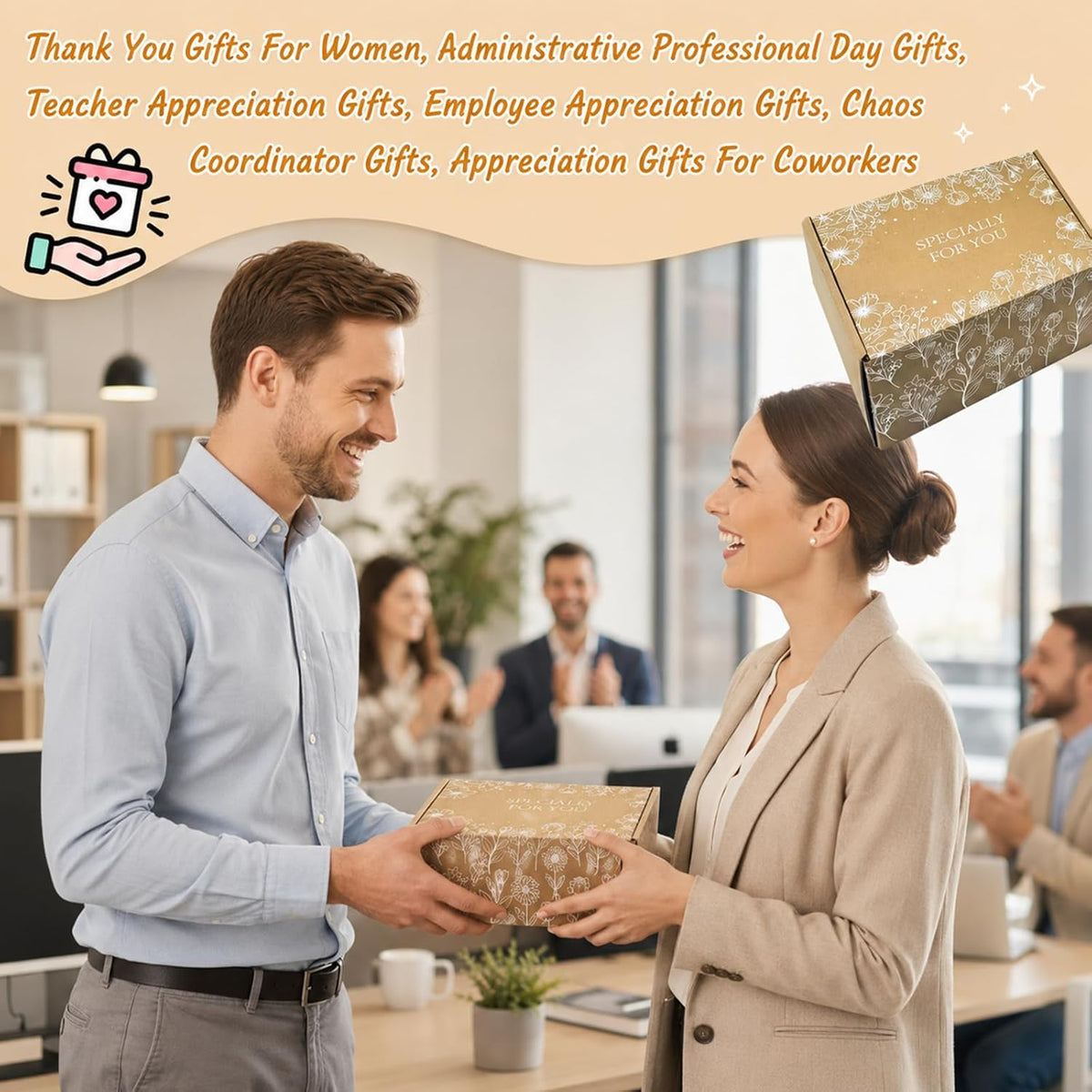 Thank You Gifts for Women Teacher Appreciation Gifts, Bosses Day Employee Appreciation Gifts for Coworkers Christmas Farewell Thank You Baskets for Employees Nurse Office Gifts with 16oz glass cup