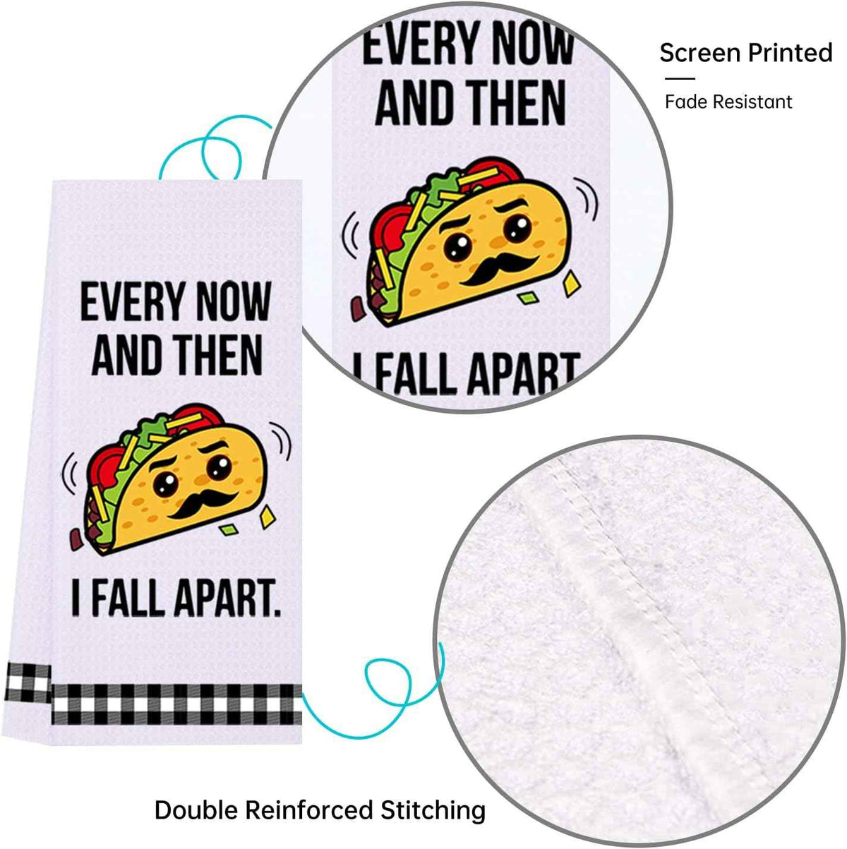LXOMILL Funny Kitchen Towels, Cute Dish Towels, Housewarming Gifts for Women, Set of 4