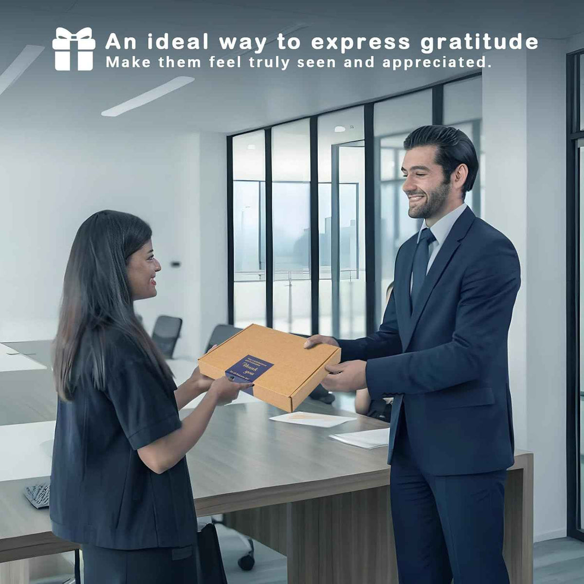 Thank You Basket for Coworkers, Bulk Employee Appreciation Gifts for Staff, Mentors, Leaders & Bosses, Difference Maker Gift Box
