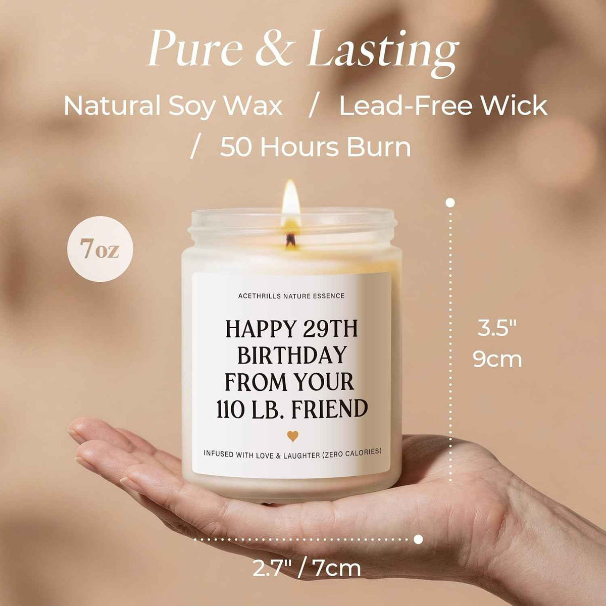 Best Friend Birthday Gifts for Women Friendship - Lavender Scented Candle