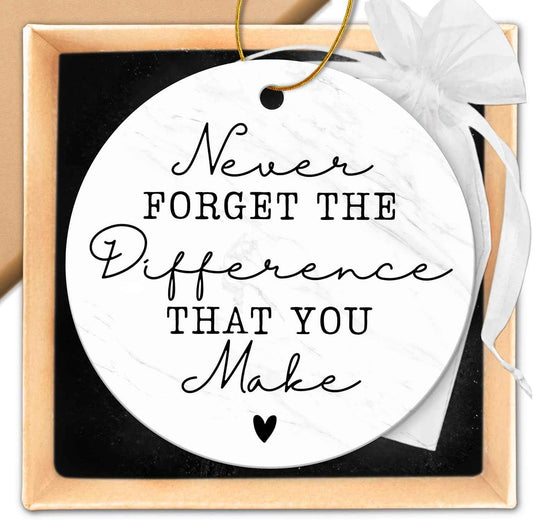 ZAGKOO Thank You Gifts for Women Men - Ceramic Christmas Ornaments 2026 | Appreciation Gifts for Teachers, Nurses, Coworkers, Bosses and Friends, Gift-Ready Packaging with Elegant Box and Silk Bag