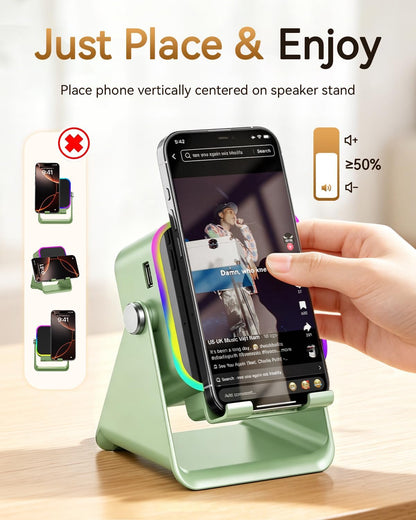 Gifts for Men Tech Gadgets Wireless Induction Speaker with Phone Stand
