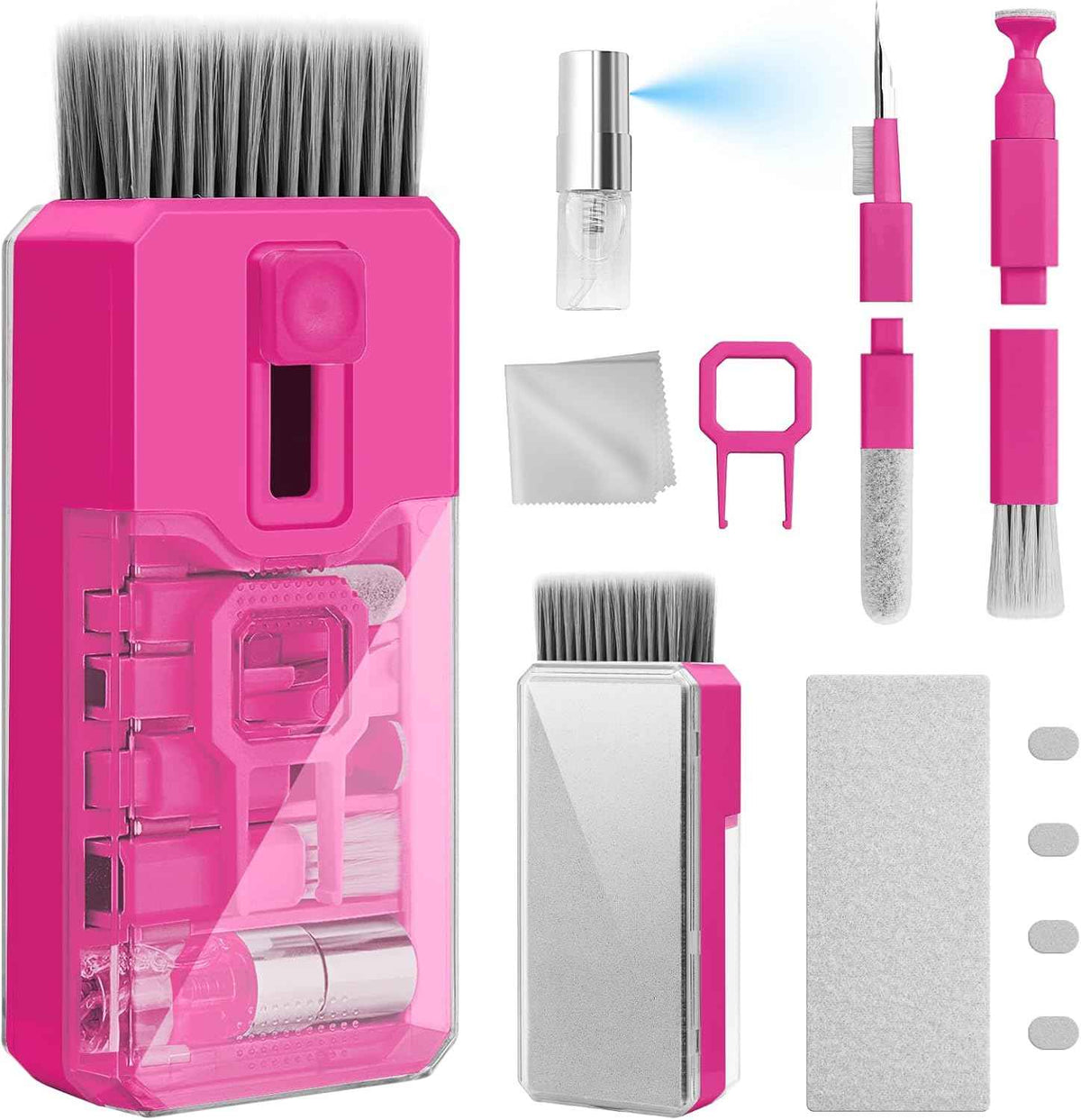 Keyboard Cleaner & Laptop Cleaning Kit, All-in-1 for Computer PC, HotPink