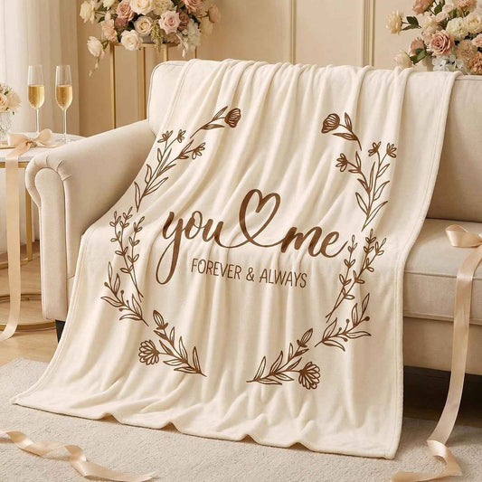 Couples Wedding & Anniversary Throw Blanket