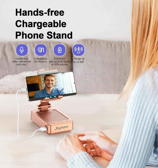 Gifts for Women Girls, Bluetooth Speaker Phone Stand with Charging Function