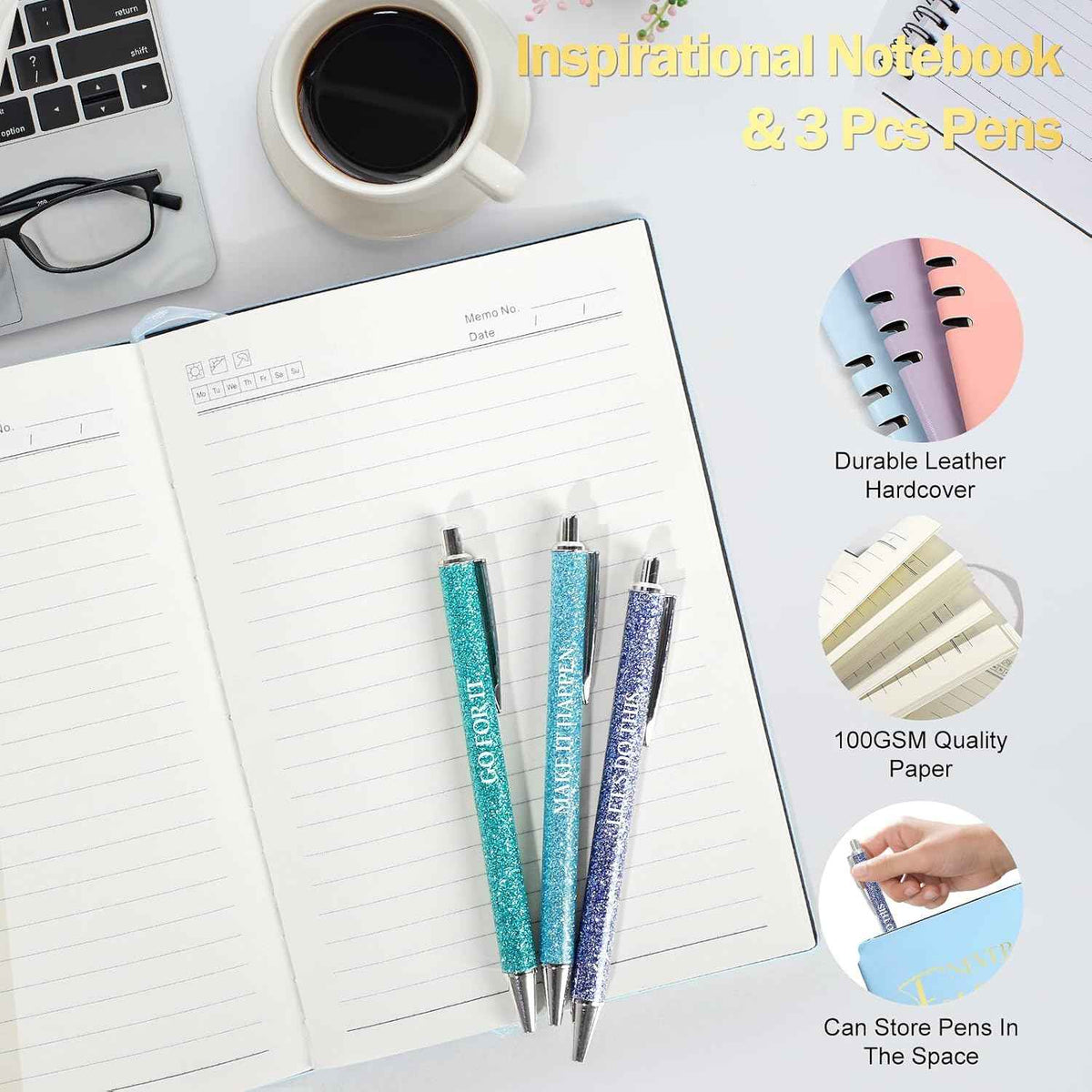 Employee Appreciation Gifts, Appreciation Gifts for Coworkers, 8 Pcs Christmas Gift for Employees Coworkers Teacher Staff Principal Nurse, Cool Thank You Gifts Baskets w/ Tumbler Notebook (Blue)