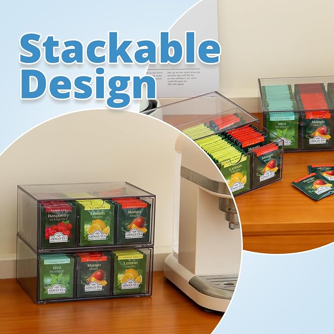 Stackable Acrylic Tea Organizer Set - Field & Blessing