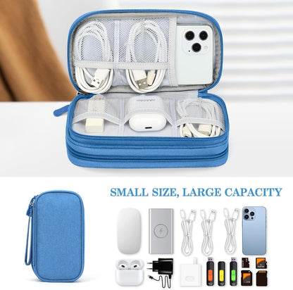FYY Electronic Organizer, Travel Tech Pouch Bag, Cable Organizer Cyan